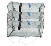 CONGARTENO 3 Pièces Piège à Poissons Filet Rétractable pour Crevette Crabe Homard et Écrevisse Casier Crustacés Pratique et Facile à Utiliser Couleur Aléatoire