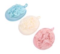 CONGARTENO 3 pièces Set de Serviettes de Bain Confortables et Durables avec Boule de Bain Exfoliation et Massage pour Usage Domestique et Voyage Séchage Rapide et Protection Cutanée