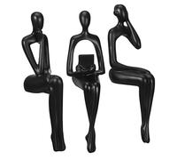 CONGARTENO 3 Pièces Statues Abstraites Résine Moderne Lot de Sculptures Décoratives pour Intérieur Ornement Artistique pour Salon Bureau et Étagère