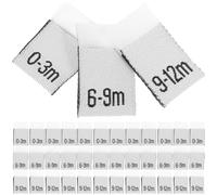 CONGARTENO 300 pièces Étiquettes Mois Garçon Fille à Coudre Polyester Résistant pour Vêtements Mois Garçon Fille