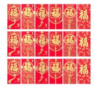 CONGARTENO 36 Pièces Envelopes With Auspicious Chinese Characters Traditional Money Bags For Chinese Year Festival Celebration