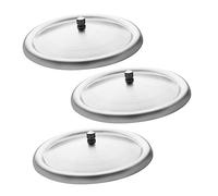 CONGARTENO 3pièces Couvercles Inox Pour Tasse à Thé Et Mug Lot De Couvercles Ronds Hermétiques Design Lisse Pour Conservation Frais Et Propre