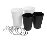 CONGARTENO 4 Ensembles De Crochets Pour Panneaux Perforés Petits Contenants Seau De Rangement Pour Stylos Gobelet Suspendu Boîte De Rangement Pour Embouts De Clous Accessoires Pour