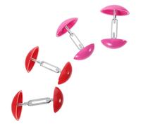 CONGARTENO 4 Paires Mini Embauchoirs Réglables pour Chaussures Larges Élargisseurs Antidérapants Plastique Portables Soutien Confortable pour Femmes et Hommes Rose Rouge