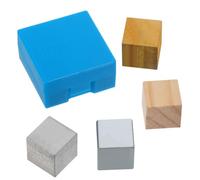 CONGARTENO 4 Pièces Bloc de Cuivre Aluminium Bois pour Expérimentation Laboratoire Enseignement Scientifique
