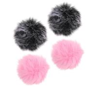 CONGARTENO 4 pièces Bonnette Vent Microphone Fourrure Artificielle Protection Souffle et Humidité Housses Micro pour Ktv Conférences et Scènes Installation Facile