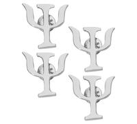 CONGARTENO 4 Pièces Broche Psychologie Vintage Alliage Épingle à Revers Unisexe pour Vestes Chemises et Sacs Accessoire Élégant pour Costumes Mariages et Événements Professionnels