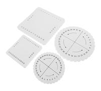 CONGARTENO 4 pièces Disque de Tressage pour Bracelets DIY Outils de Tissage Corde Disques Rond et Carré et Kit Macramé Léger pour Cordon Doux Torsadé