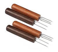 CONGARTENO 4 Pièces Fourchette Extension pour Moxibustion Haute Température Résistante Manche Protecteur Antibrûlure pour Thérapie par Moxas à Domicile