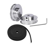 CONGARTENO 4 pièces Kit Accessoires pour Imprimante avec Poulies Dents Alliage Aluminium Courroie de Synchronisation Renforcée Mètres et Clé Haute Précision et Résistance à Étirement