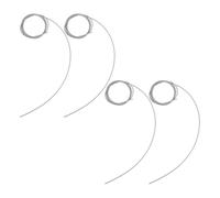 CONGARTENO 4 Pièces Lot de 4 Cordes de Remplacement pour Filet de Basket-Ball, Corde en Acier Plastifié 1,83 M Boucles en Aluminium, Résistant et Compatible pour Cadre et Anneau de Panier