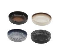 CONGARTENO 4 pièces Lot de Assiettes Apéritif Céramique Motif Bols Sauce Soja pour Condiments et Petits Plats Pratique pour Maison et Restaurant Design Créatif Réutilisable