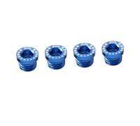 CONGARTENO 4 Pièces Vis de Frein Alliage Aluminium Bleu Lot de Boulons pour Frein V Compatible VTT et de Route Poussière et Facile à Installer
