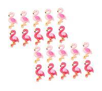 CONGARTENO 40 Pièces Décorations Flamant Rose Résine pour Coque Téléphone DIY Charms Miniatures Roses et Rouges pour Personnalisation et Bricolage