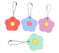 CONGARTENO 4pièces Couvre-clés Décoratifs PVC Ensemble Motifs Floraux Identificateurs De Clés Colorés Et Séparation