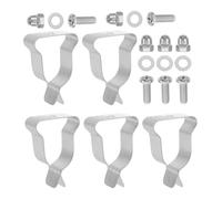 CONGARTENO 5 Ensembles Lot de 5 Sets de Clips de Fixation pour Puits de Lumière en Acier Inoxydable, Pinces à Ressort pour Verre Plat Transparent, Accessoires de Montage pour Fenêtres de