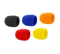 CONGARTENO 5 pièces Bonnette Micro Mousse Colorée Pare-brise Microphone Éponge Adaptée Scène et Micro Main