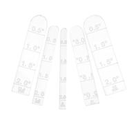 CONGARTENO 5 Pièces Lot de 5 Set de Guides d'Épaisseur Transparents en Acrylique pour Pâte Polymère, Règle Arc-en-Ciel Petite Taille, Outils de Modelage Polyvalents pour Bijoux et Loisirs