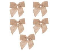 CONGARTENO 5 Pièces Noeuds Jute Faits Main Lot de Ornements Décoratifs pour Mariage et Noël Embellissements Rustiques pour Fête et Cérémonie