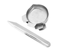 CONGARTENO 5 Pièces plateau de pesée en acier inoxydable balance de cuisine plateau de balance alimentaire casserole à échelle numérique plaque de pesée numérique bûcher Argent