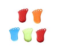 CONGARTENO 5 pièces Sécurité Pincement Bloque Porte Créatif Forme de Pied Protection Garçon Fille et Bébés de Porte Antidérapante pour Sols Variés Maintien Stable et Couleur Aléatoire