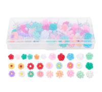 CONGARTENO 50 pièces Set de Punaises Décoratives Fleurs Résine et Métal Épingles Colorées pour Tableau Liège et Panneau Bois Accessoires Légers pour Décoration Murale et Affichage Photos