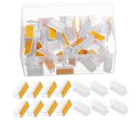 CONGARTENO 50 Pièces Supports Étiquettes Acrylique Transparentes Pour Présentoirs de Vente Au Détail Clips Porte Panneaux Résistants et Faciles à Installer