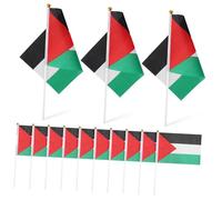 CONGARTENO 50pièces Drapeau Palestinien à Agiter Main Petit Drapeau Pour Événements Sportifs Célébrations Et Politiques