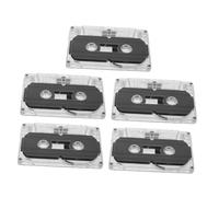CONGARTENO 5pièces Lot de Cassettes Audio Vierges Enregistrables Boîtier Plastique Transparent pour Musique Et Discours