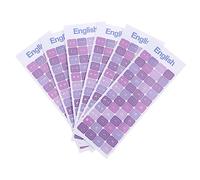 CONGARTENO 6 pièces Autocollants Clavier Anglais Universels Stickers de Remplacement pour Ordinateur et Portable Aux Rayures Design Coloré et Pratique