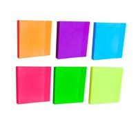 CONGARTENO 6 pièces Bloc Notes Adhésifs Colorés Transparent Pet Notes Autocollantes Étanches Pratiques pour Étudiants Bureau et Organisation Quotidienne