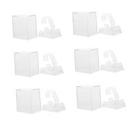 CONGARTENO 6 pièces Boîte de Montre Transparente avec Emplacements Étui de Rangement Stable et Élégant pour Montres Hommes Femmes et Garçon Fille pour et Affichage