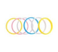 CONGARTENO 6 Pièces Bracelets Plastiques Colorés pour Femmes et Garçon Fille Lot de Bracelets Mode Plastique Style Jade Imitation Assortiment pour et Usage