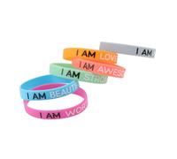 CONGARTENO 6 Pièces Bracelets Silicone Unisexes Chaîne de Poignet Élastique Colorée Sport et Mode pour Peau pour Adultes et