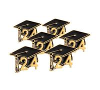 CONGARTENO 6 Pièces Broches Doctoral Cap Lapel Pin Graduation Season Résistantes Pour Vêtements Unisexe Souvenir Étudiant