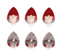 CONGARTENO 6 Pièces Décoration couteau et fourchette porte-argenterie de noël veille couverts de table porte- de noël sacs à couverts pour chiffon rouge