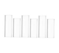 CONGARTENO 6 Pièces Guitar Glass Finger Slider For Acoustic And Electric Guitars Portable Lightweight Bass Slide Bars For Blues Jazz Country Performance