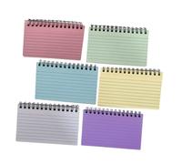 CONGARTENO 6 pièces Lot de Petits Cahiers Notes Spirale Colorés Cahiers Lignés Portables et Déchirables pour Listes de Courses et Prises de Notes en Milieu Professionnel et Scolaire