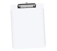 CONGARTENO 6 pièces Planchette Écriture Transparente Acrylique avec Règle Intégrée Lot de Porte-documents Organiseur de Fichiers Pratique pour Bureau École et Maison