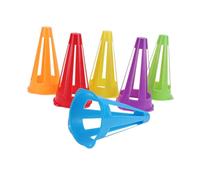 CONGARTENO 6 pièces Plots Entraînement Football Flexibilité Cônes Marquage Multicolores Résistants Chaleur pour Roller Patinage et Exercices de Vitesse