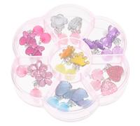 CONGARTENO 7 paires Boucles Oreilles Clip Fille Garçon Fille Style Adorable Princesse Cadeau Anniversaire Noël