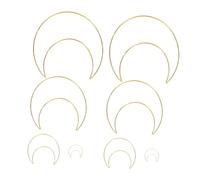 CONGARTENO 8 pièces Anneaux Métal pour Attrape-rêve Forme de Lune Cercles pour DIY Décoration Murale Anneaux pour Couronne Artisanale Décor Chambre et Salon