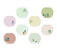 CONGARTENO 8 pièces Bloc-notes Autocollants Cactus Lot de Carnets Adhésifs Portables Papeterie Bureau et École Design Plantes Amusant pour Enseignants et Femmes