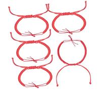 CONGARTENO 8 pièces Bracelet Corde Rouge Semi-assemblé Nœud Protection Délicat pour Femme Homme Cadeau Amour