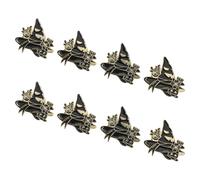 CONGARTENO 8 pièces Broche Halloween Chat Sorcière Émail Lot de Broches Chapeau Noir et Chat pour Costume Vêtements Décontractés et Accessoires Festifs
