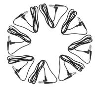 CONGARTENO 8 pièces Câble Guitare Électrique Jack Cordon Audio Patch pour Amplificateur Pédale et Basse Câble Souple pour Instrument Rallonge Jack Fiable