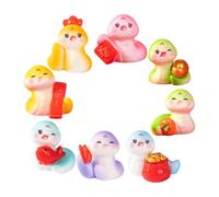 CONGARTENO 8 Pièces Figurines Serpent Résine Astrologie Chinoise Décor Feng Shui Année Serpent Ornement Bureau Voiture