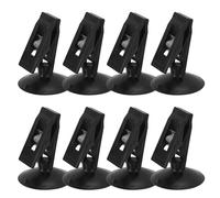 CONGARTENO 8 Pièces Lot de 8 Pinces à Ventouse Noires 5x3,2x3,2 Cm pour Cartes, Billets et Affichage Publicitaire, Fixation Puissante et Polyvalente pour Pare-brise, Vitre, et Bureau