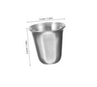 CONGARTENO 8 pièces Lot de Petites Coupes de Communion Acier Inoxydable Empilables Tasses Religieuses pour Église Usage Polyvalent Bar et Maison Finition Argentée