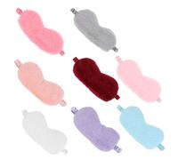 CONGARTENO 8 pièces Masques de Sommeil Pelucheux Cache-yeux Occultant Doux et Respirant Protège Yeux Lumière pour Voyage Détente Sommeil Profond et Confort Peau